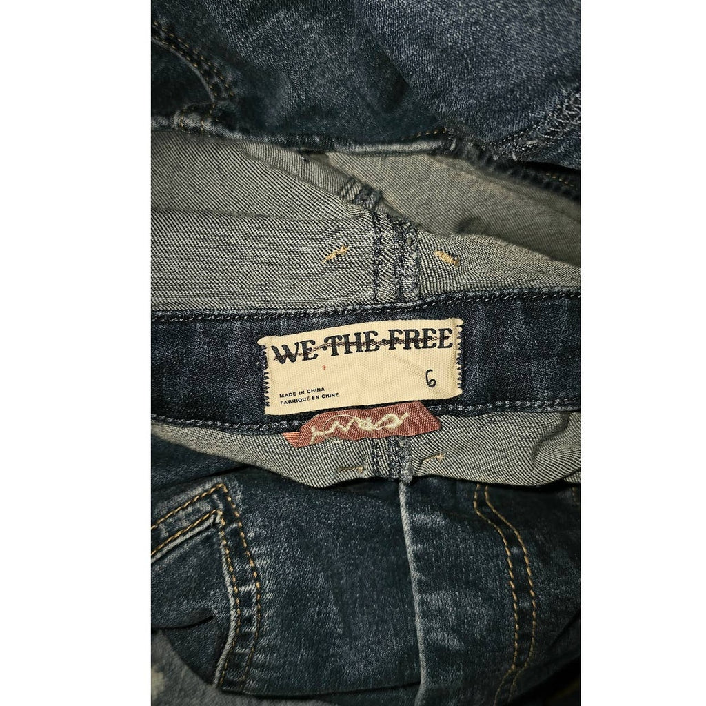 Free People Wtf Crvy Hyde Park Stretch Denim Jumpsuit