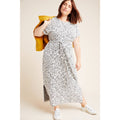 Anthropologie Dolan Left Coast Taleen Textured Midi Dress Plus 1X Gray Anthropologie