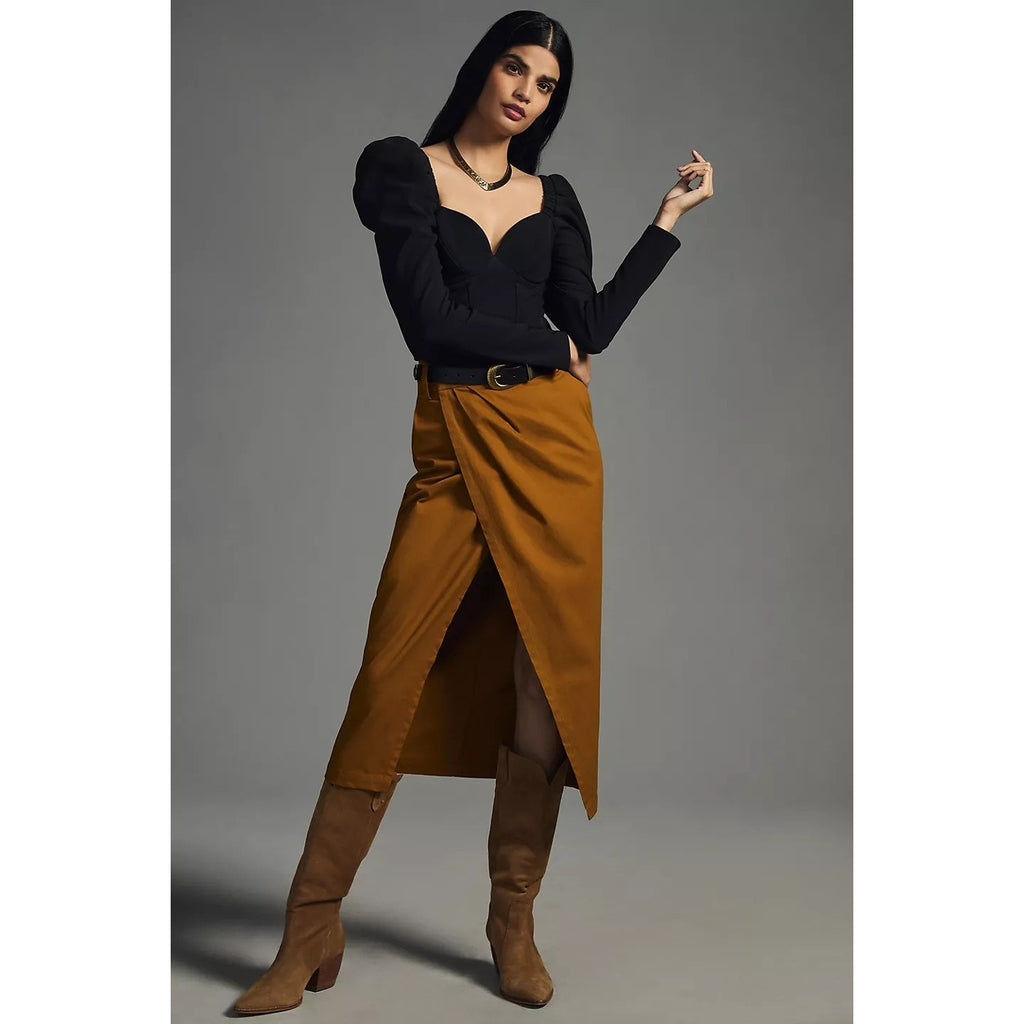 New Anthropologie ASTR The Label Betty Top $88 MEDIUM Black