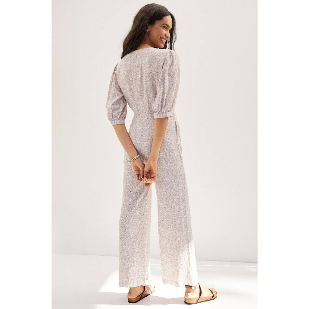 Anthropologie x En Saison Aceline Floral Jumpsuit XS Front Tie Anthropologie