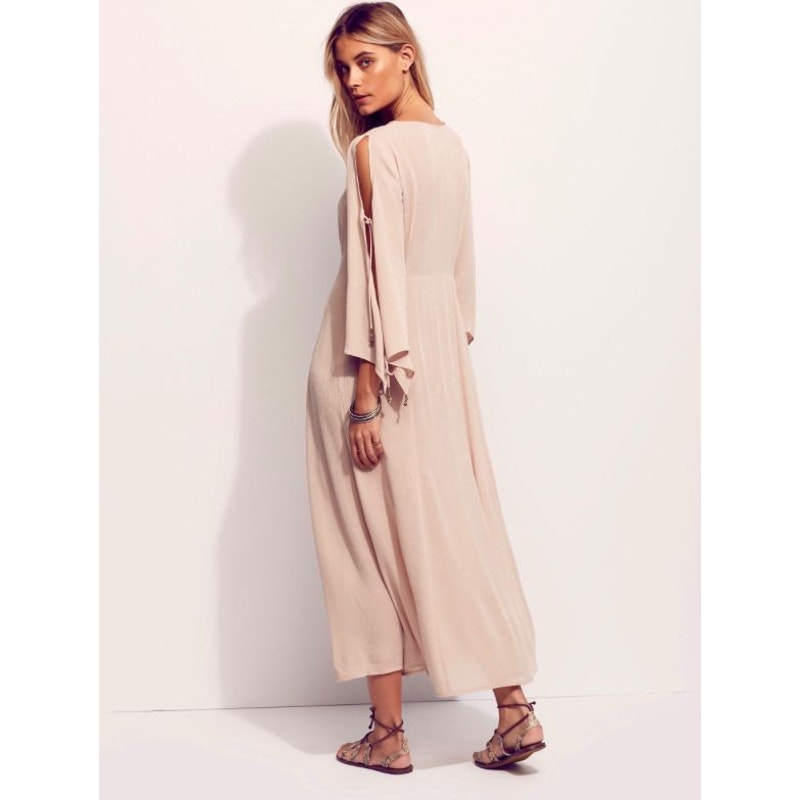 New Free People Prettiest Thing Midi Dress FREE-EST $128 SMALL Dusty Rose