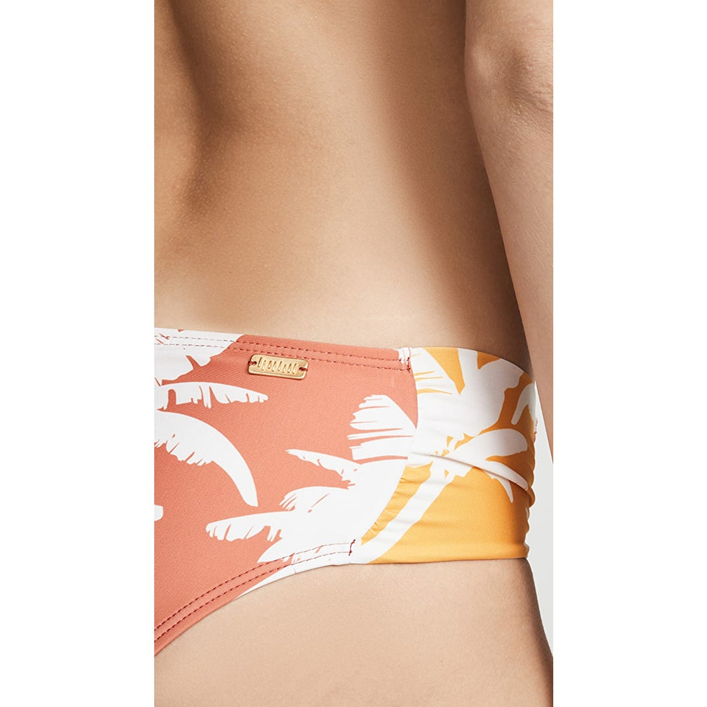 New Palmacea Lily Bandeau Top + Bikini Bottom Size Small Yellow Blue Floral