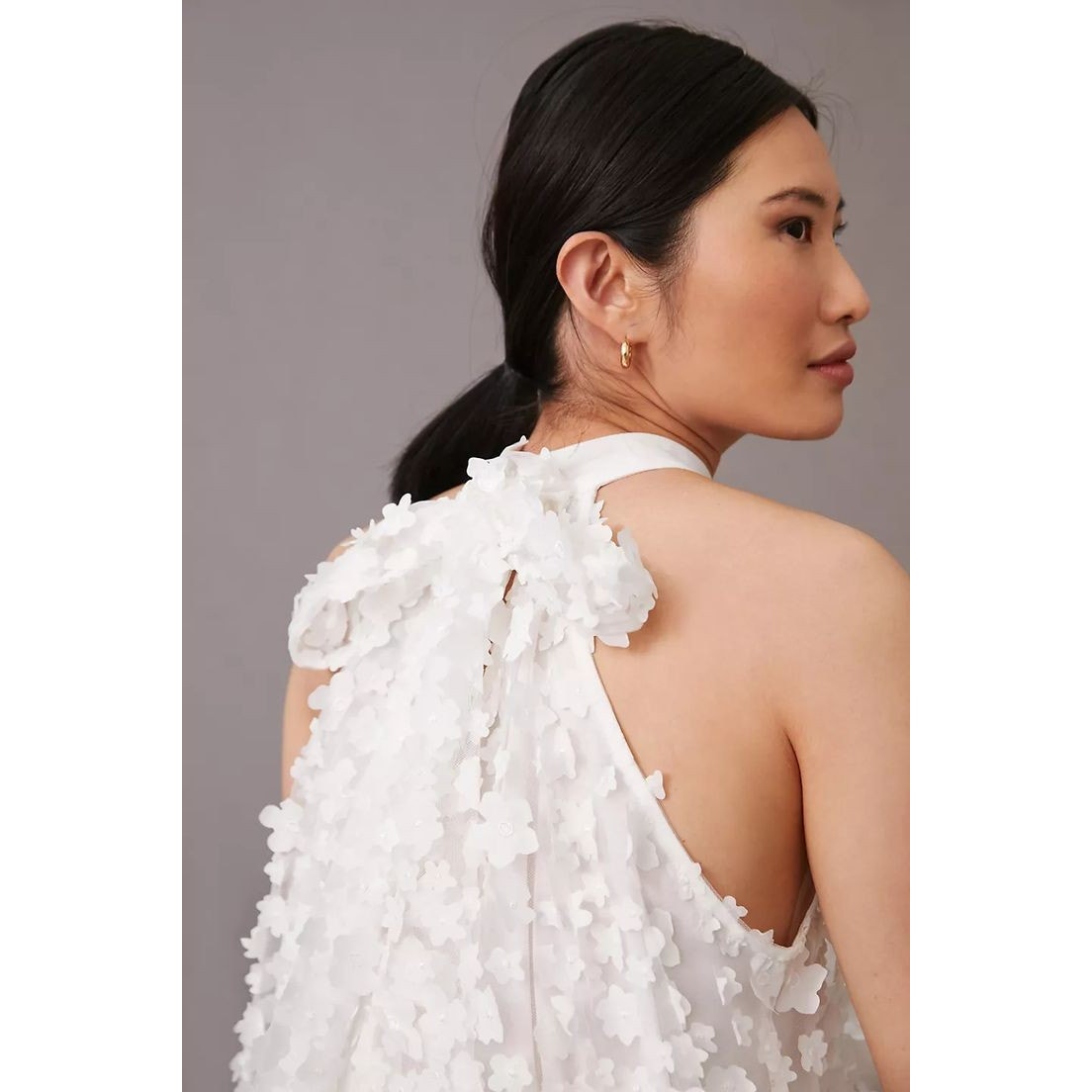New Anthropologie Eva Franco Halter Swing Mini Dress $190 SIZE 8 White
