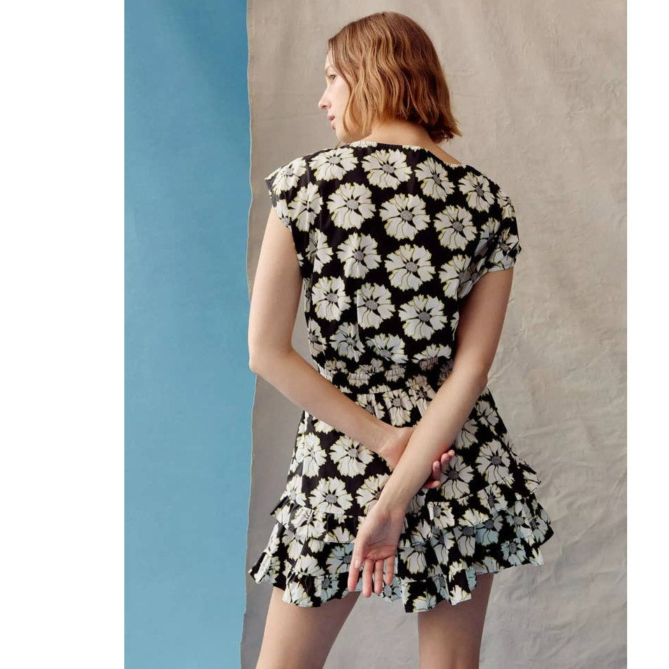 New Peter Som for Anthropologie Penelope Mini Floral Cotton Dress $168  MEDIUM