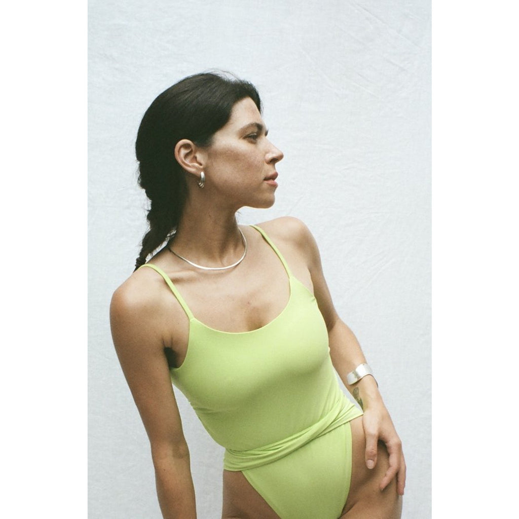 New Free People Mare Perpetua The Essential One-Piece Swimsuit $135 XS Green