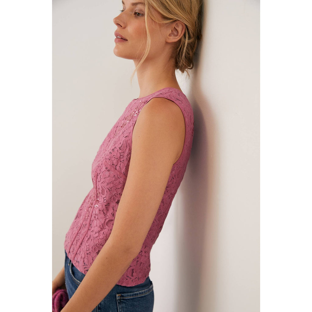 New Anthropologie Soraya Sequined Blouse $118 SIZE 4 Pink Floral Lace