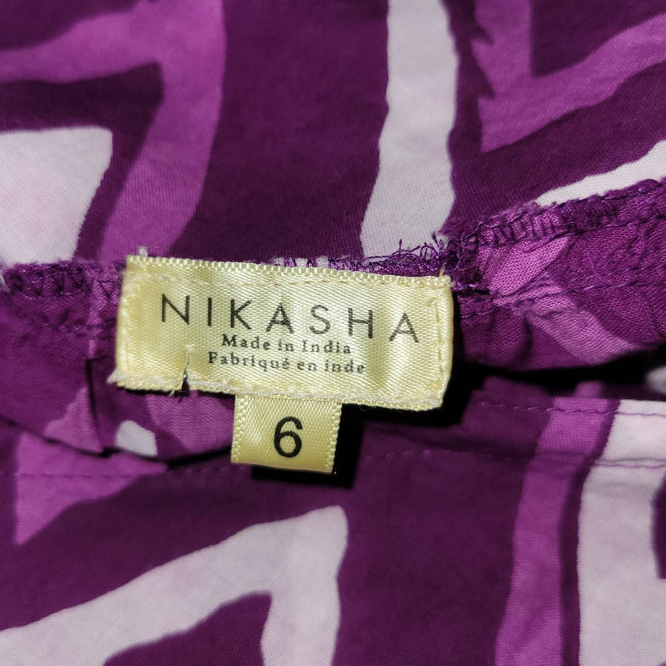 Anthropologie Krissa Tiered Maxi Skirt by Nikasha SIZE 6 Purple Motif Anthropologie