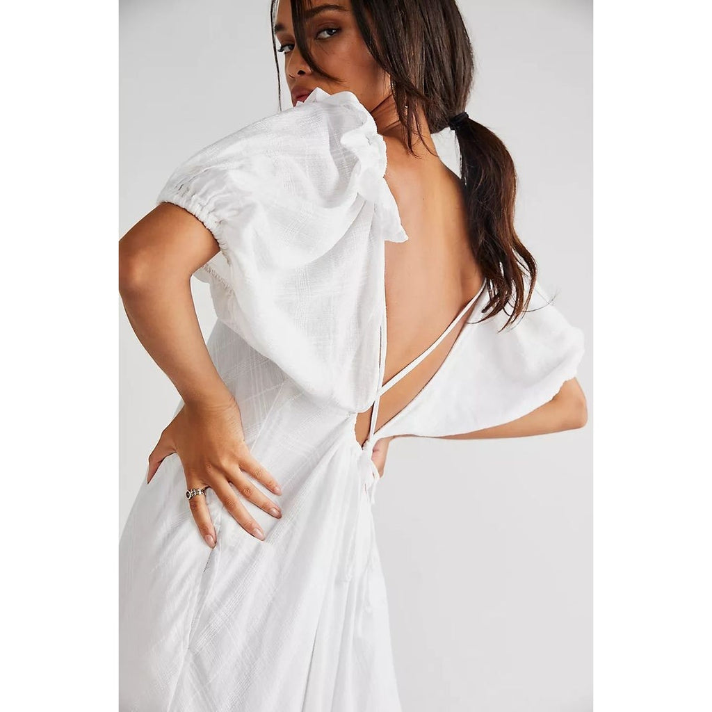Free People Kaylyn Midi Dress Free-est MEDIUM Ivory Boho Free-est Free People