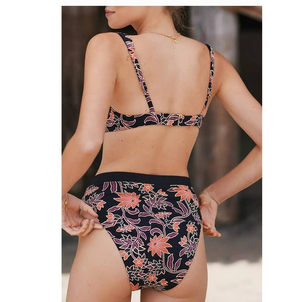 New Anthropologie Kylie Underwire Floral Bralette Bikini Top and Bottom Sz Small