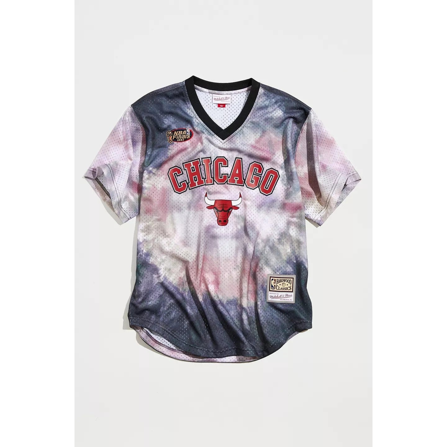 Mitchell & Ness Chicago Bulls Tie-Dye Mesh Jersey Tee Size Large Retro Mitchell & Ness