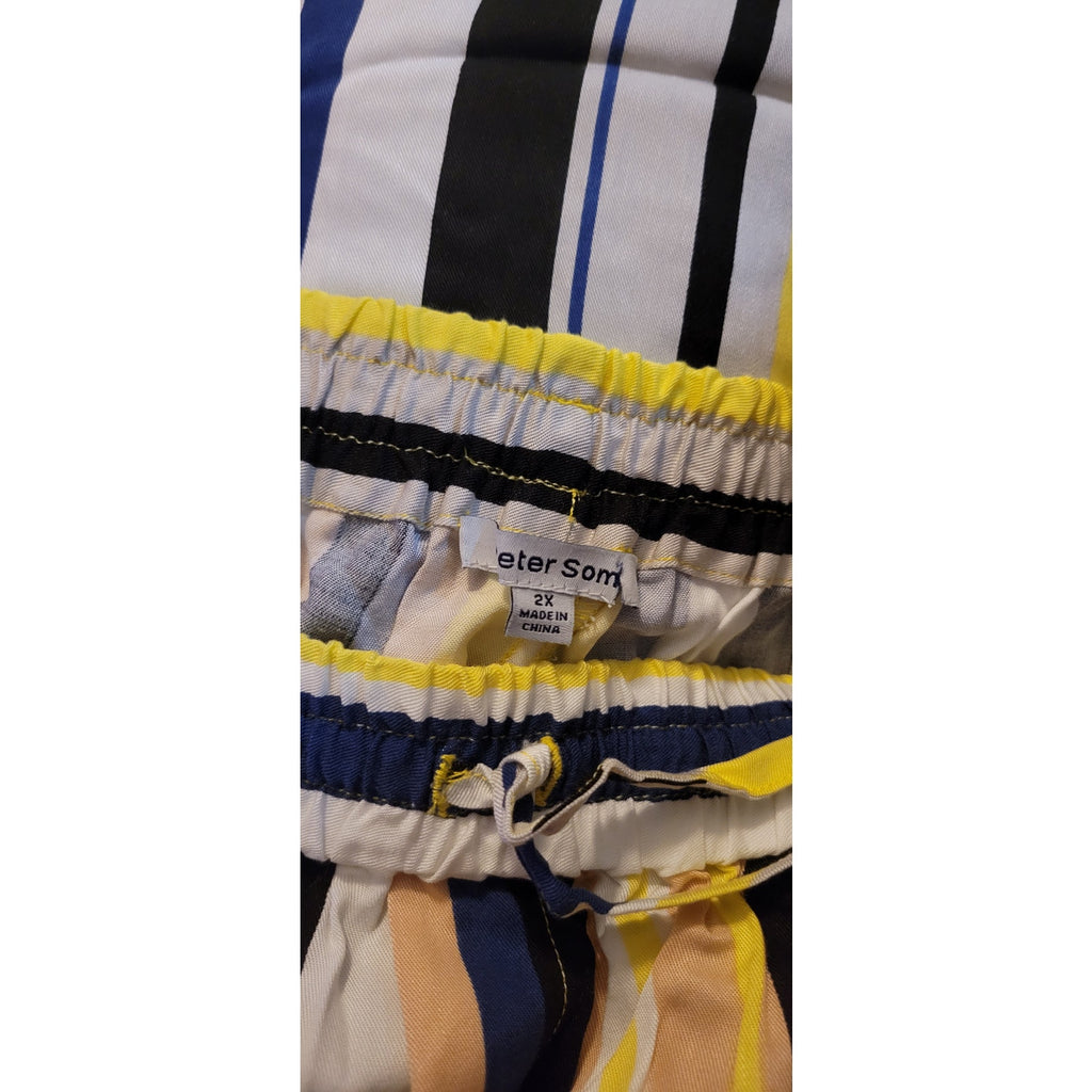 New Peter Som for Anthropologie Theodora Striped Wide-Leg Pants $158 PLUS 1X