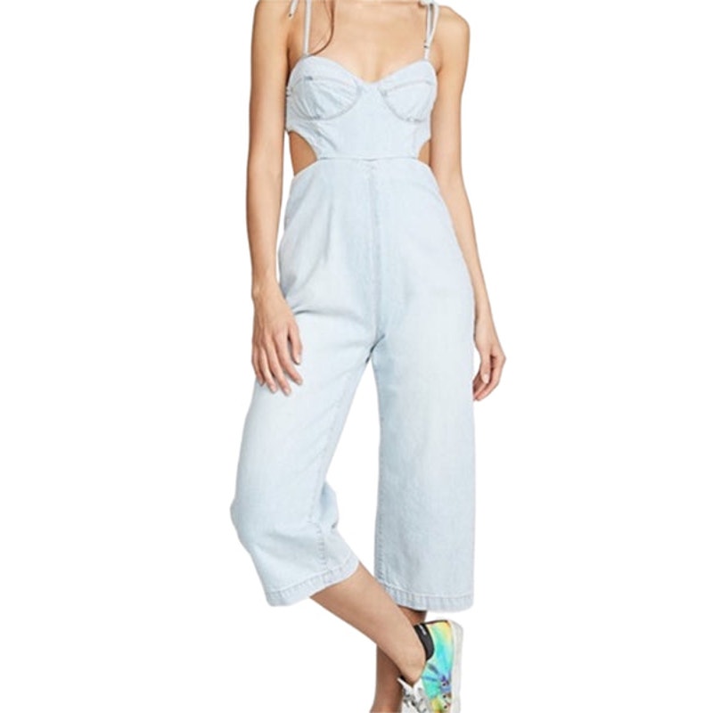 New Urban Outfitters DL1961 Hepburn Jumpsuit $209 X-SMALL Ibiza Wide-leg