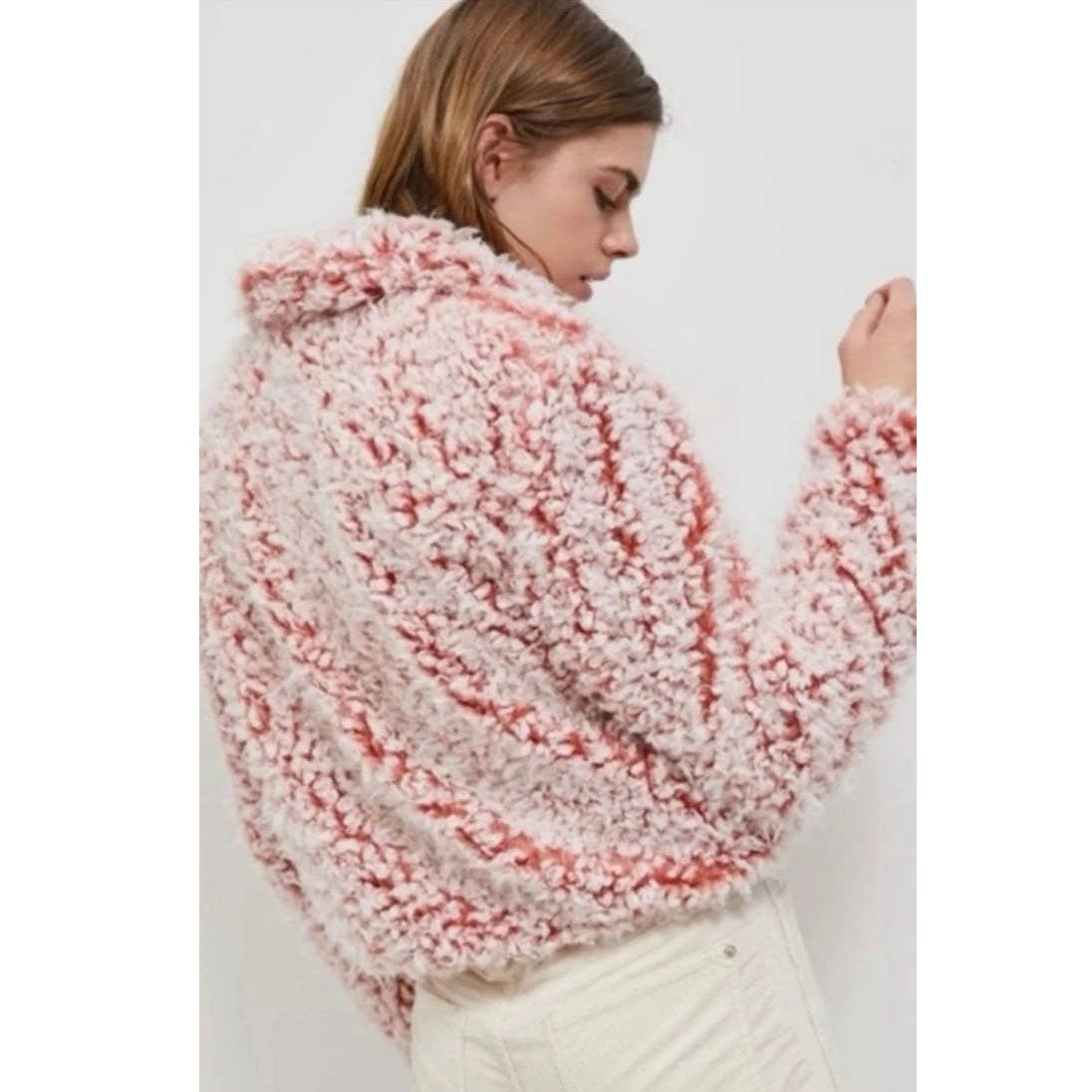 New Anthropologie Brenna Faux Fur Coat $168 X- SMALL Pink