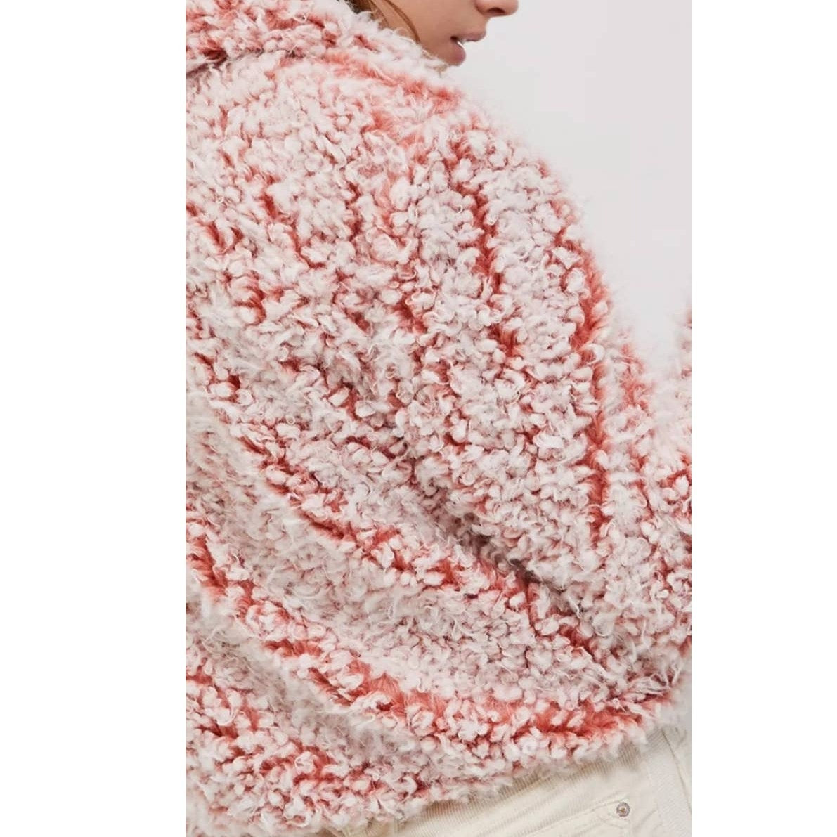 New Anthropologie Brenna Faux Fur Coat $168 X- SMALL Pink
