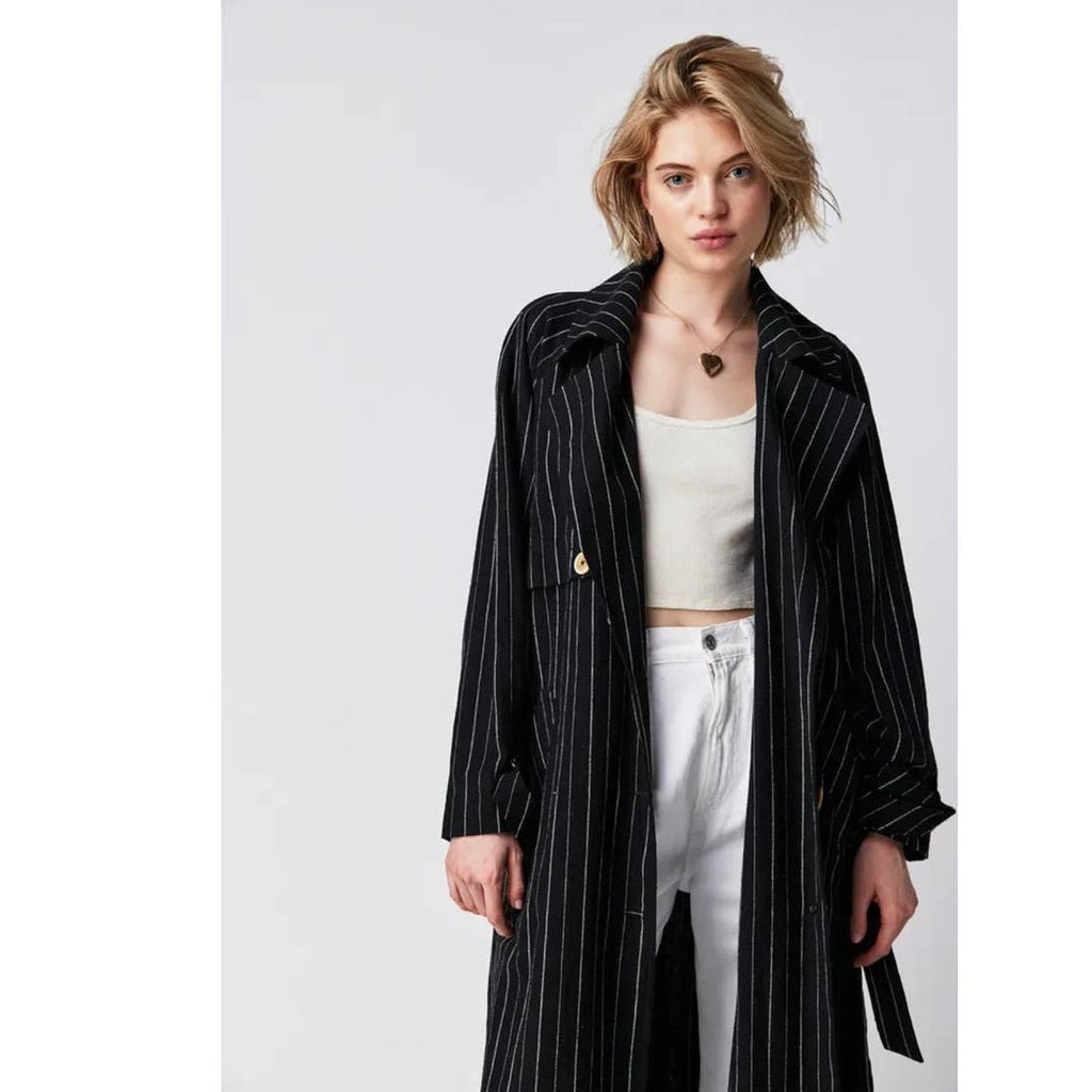 New Free People Melia Mac Collared Button Coat WTF $228 X-SMALL Blue Oversized