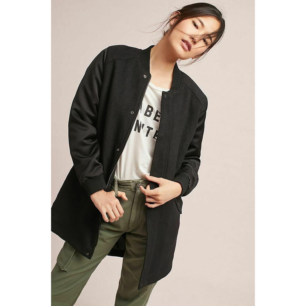 New Anthropologie Left Bank Wool Jacket by MoVint $350 Black X-SMALL