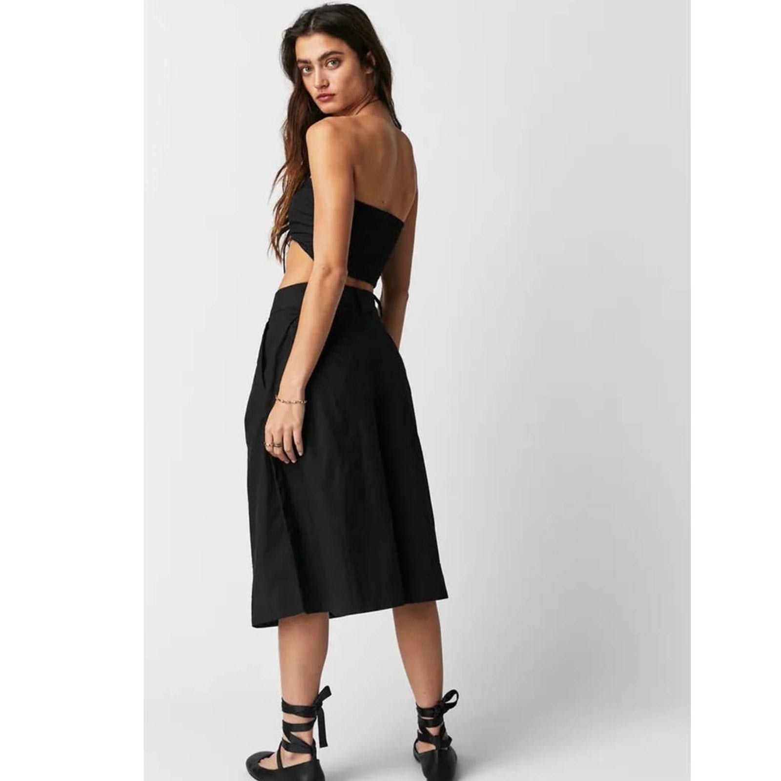 SS2. New FREE PEOPLE Minnie Set $148 SIZE 4 Black