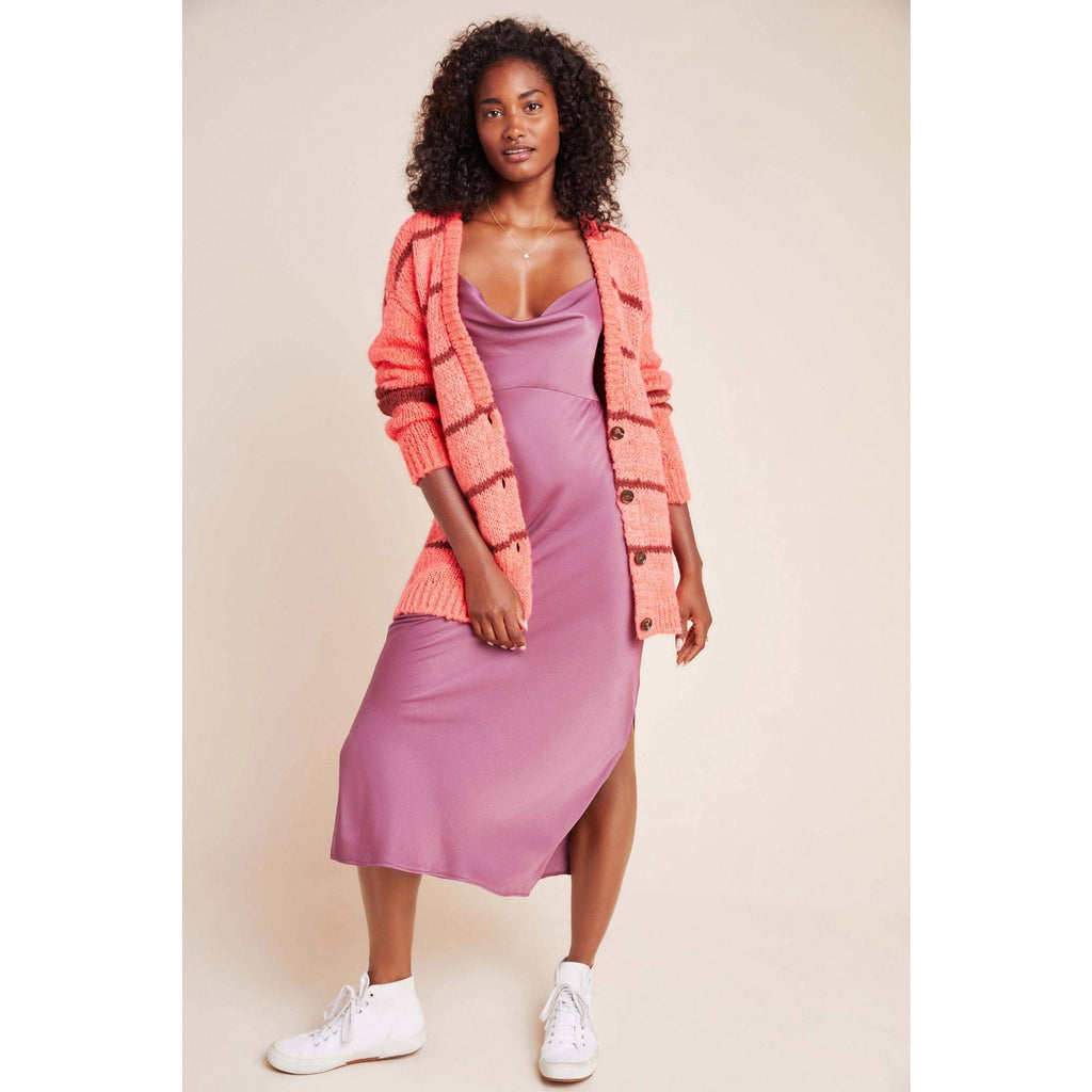 Anthropologie Ella Wool Blend Striped Cardigan