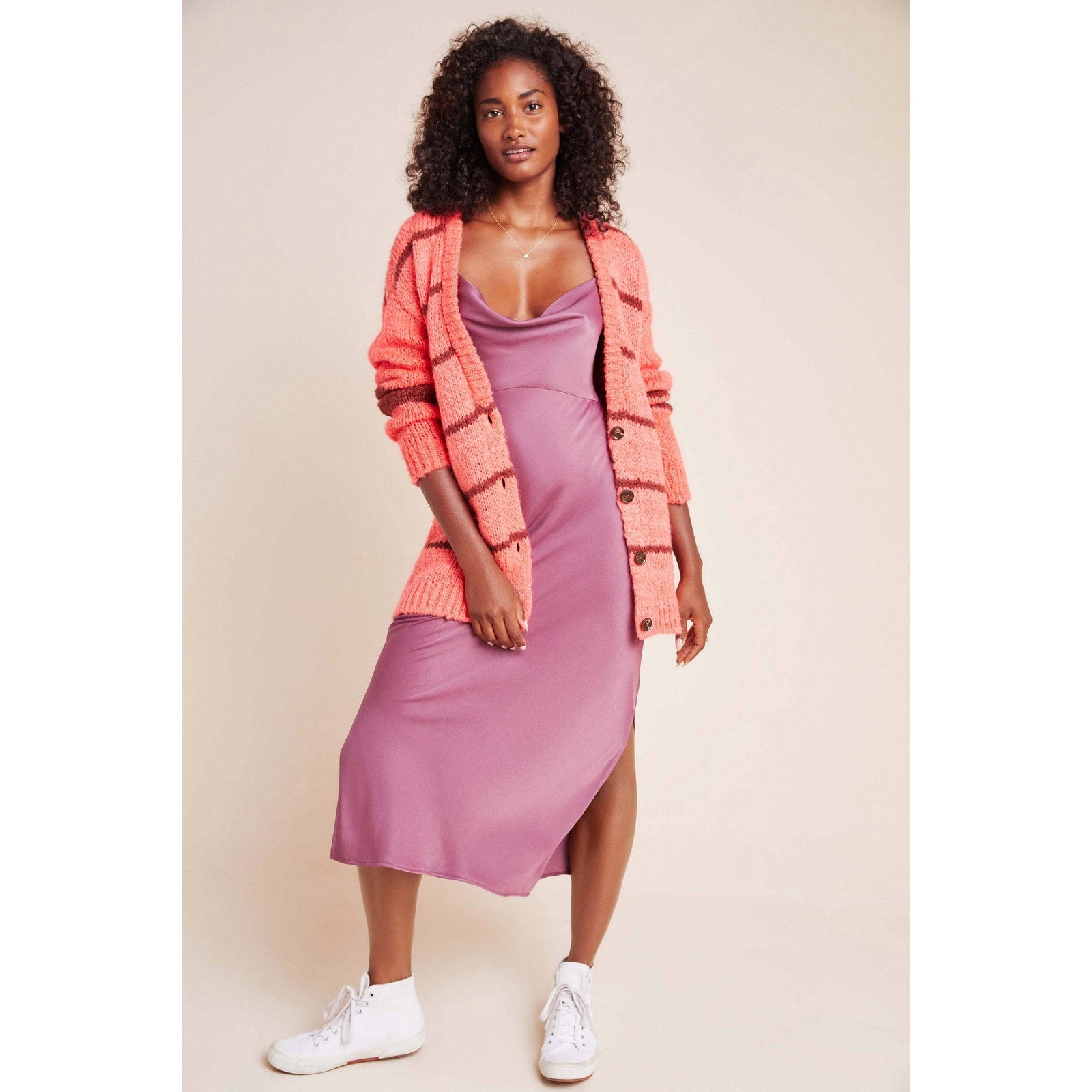 Anthropologie Ella Wool Blend Striped Cardigan