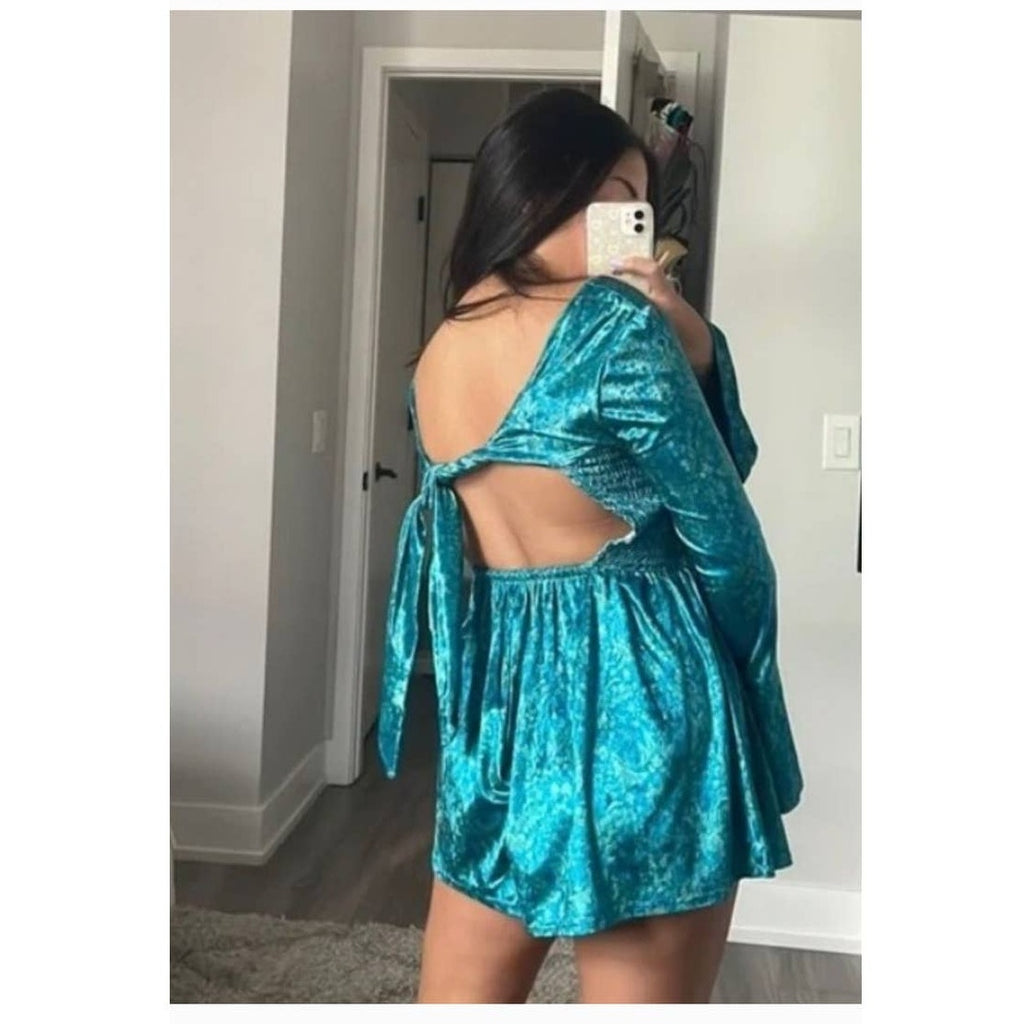 Free People Bali Tightrope Bali Romper Smocked Corset