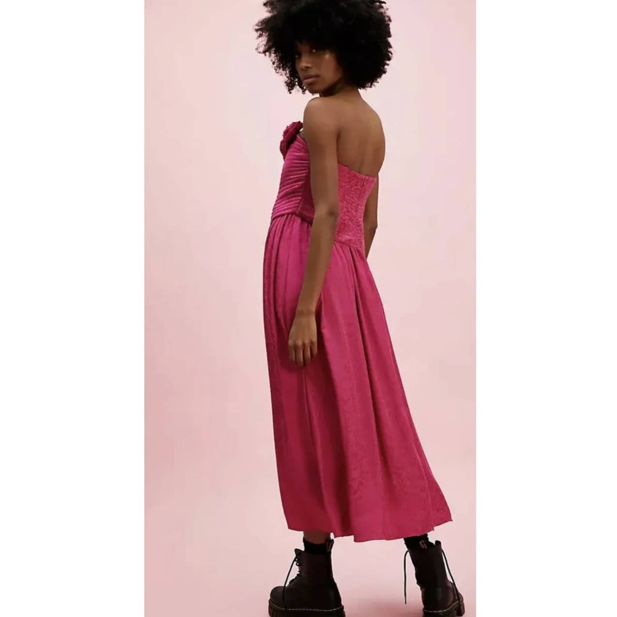 New FREE PEOPLE Make An Entrance Maxi Dress $298 SIZE 2 Pink REMOVABLE STRAPS