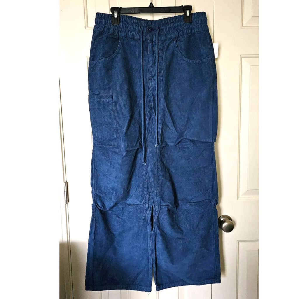 Free People Modern Love Pull-On Cord Jeans $148 SMALL Blue