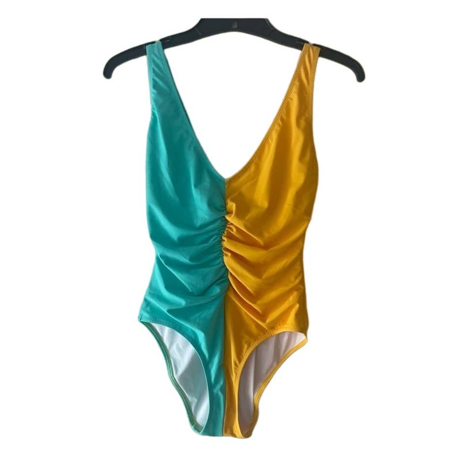 Free People Solid & Striped Lucia Colorblocked One-Piece Swimsuit SMALL Free People