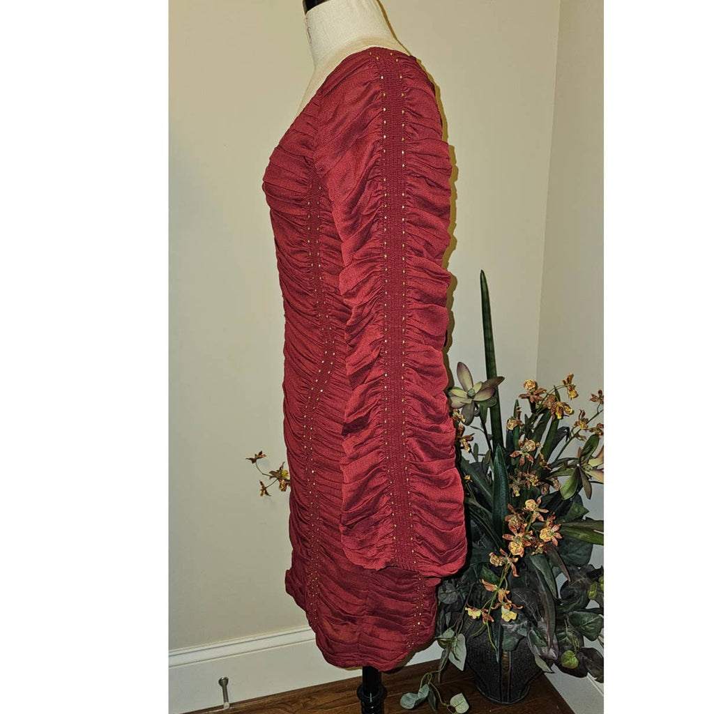 New FREE PEOPLE Western Romance Mini Dress $448 SIZE 4 Red