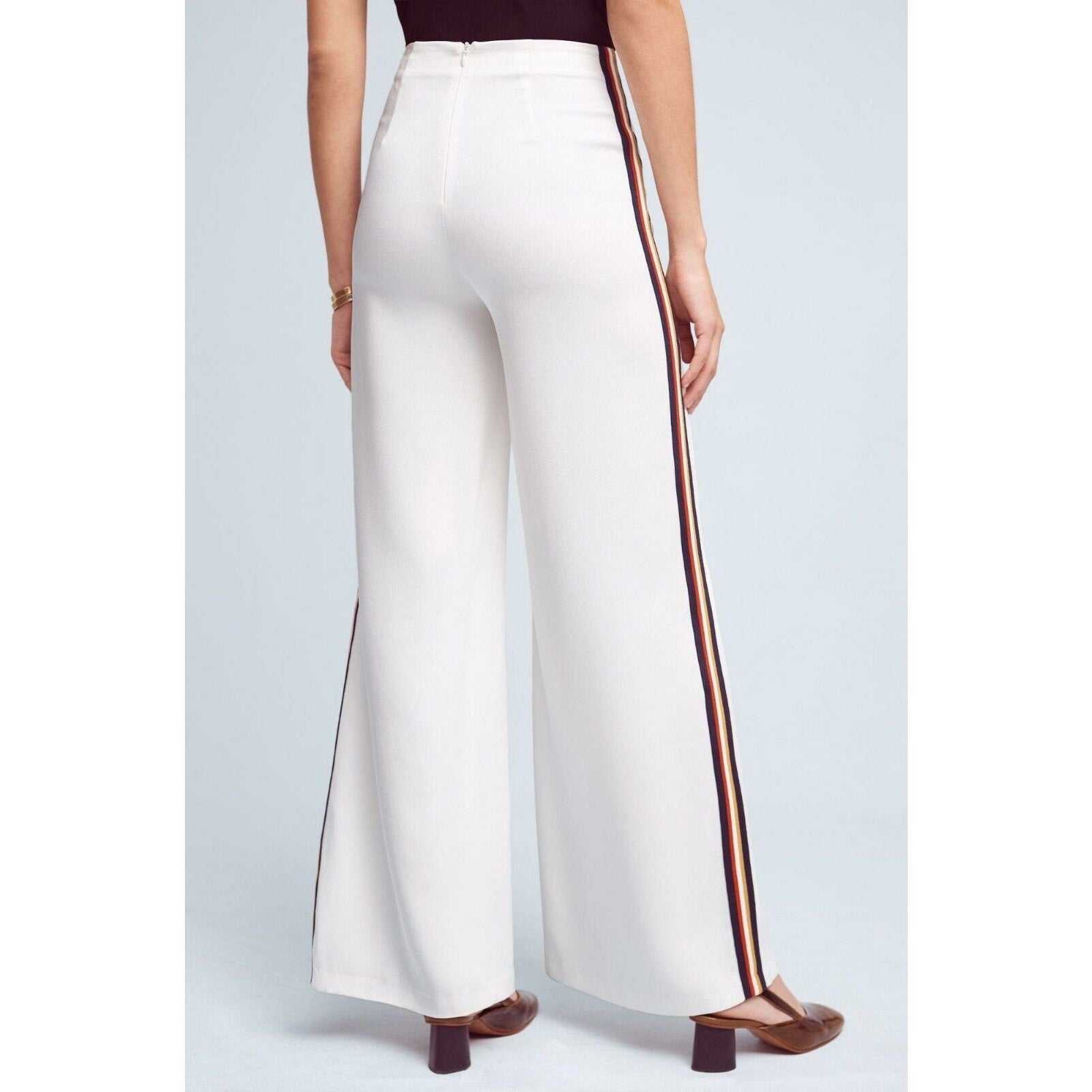 New Anthropologie Line + Dot Frances Chromanance Wide-Leg Pants $128 Sz X-SMALL