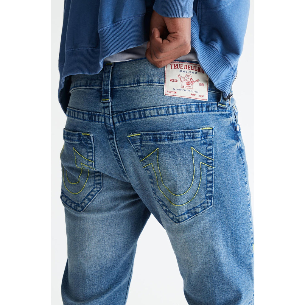 New True Religion Ricky Straight Fit Denim Jeans $159 Sz 32 Stretch Fabrication