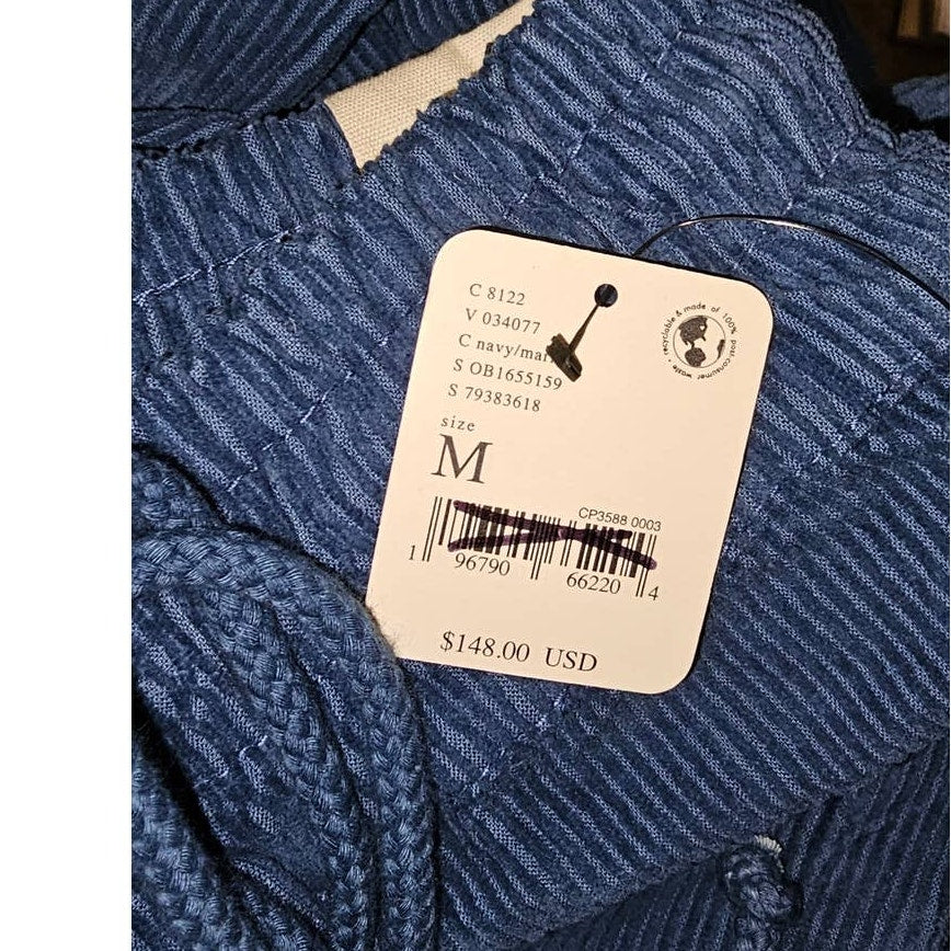 Free People Modern Love Pull-On Cord Jeans $148 MEDIUM Blue