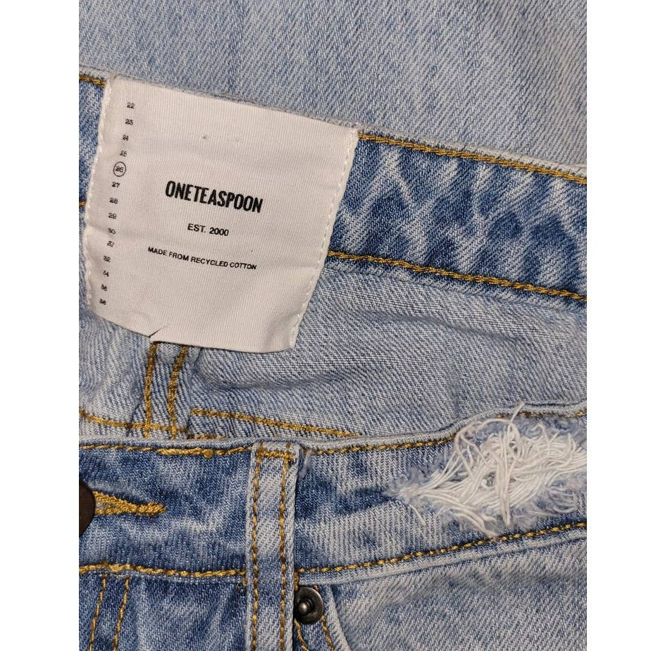 New One Teaspoon Studded High Waist Awesome Baggies Denim Jeans $180 SIZE 26