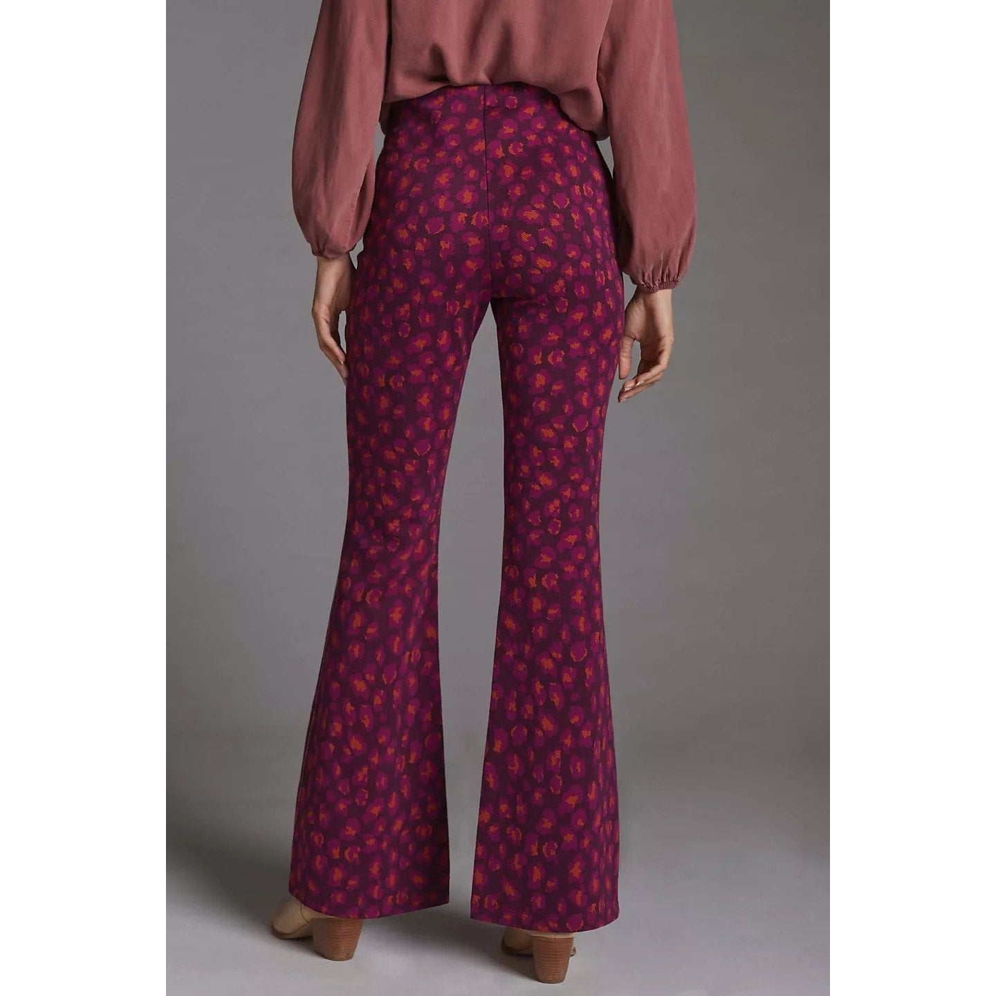 New Anthropologie Maeve Knit Flare Pants $130 X-SMALL Purple