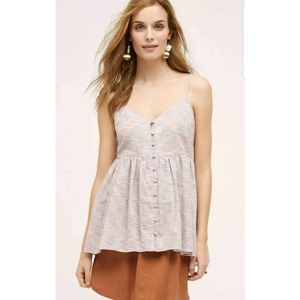 New Anthropologie x Tylho Button Front Strappy Tank Space Dyed $88 Small