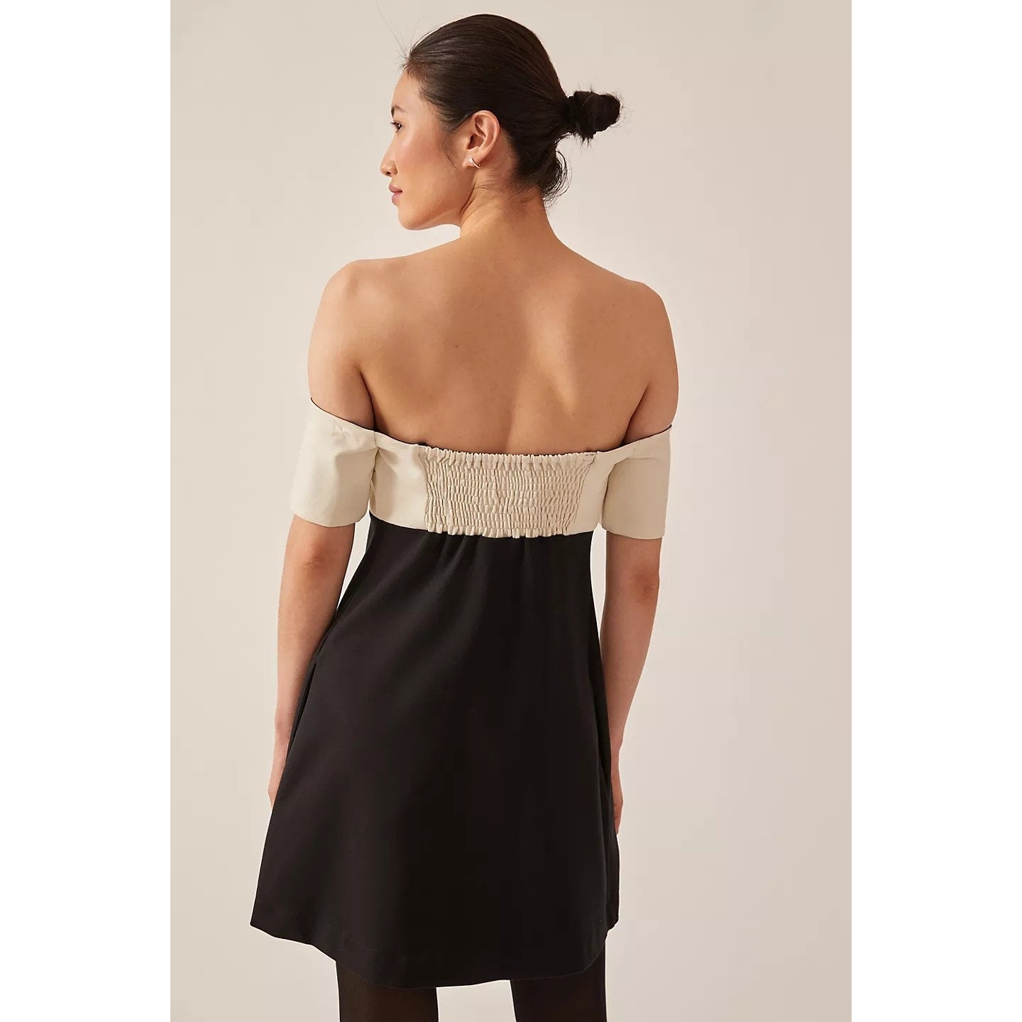 New Anthropologie Maeve Colorblock Knit Mini Dress $160 XXS B&W