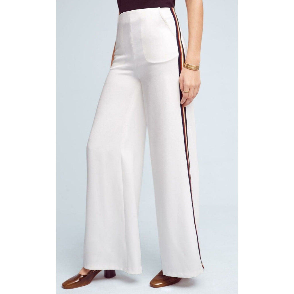 New Anthropologie Line + Dot Frances Chromanance Wide-Leg Pants $128 Sz X-SMALL