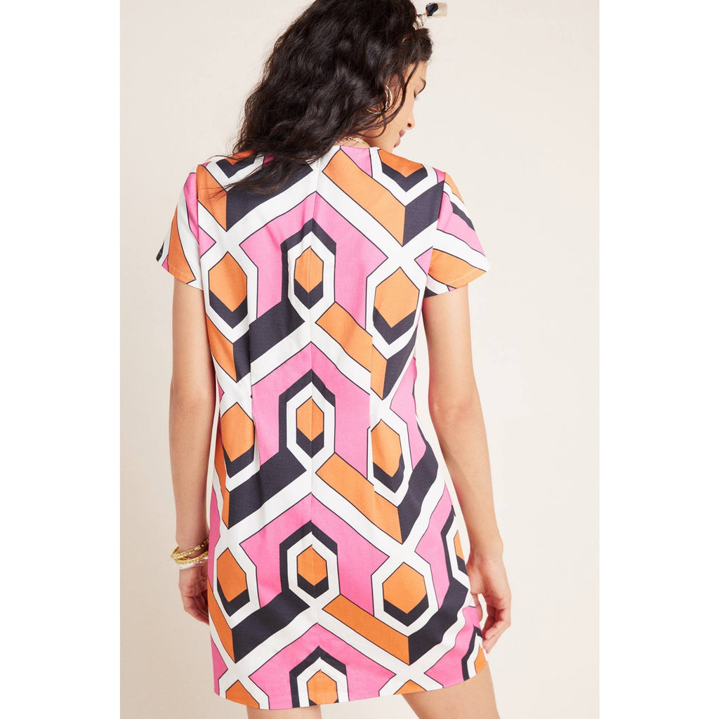 New Anthropologie Corey Lynn Calter Geometric Shift Dress $160 SMALL Mini