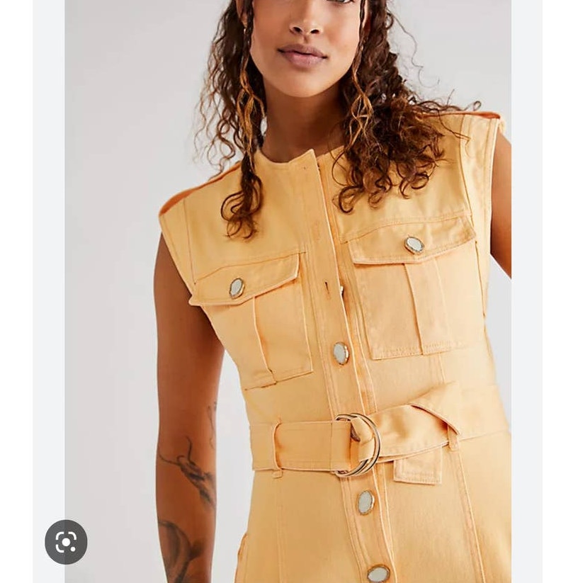 New Free People ANTHROPOLOGIE Significant Other Monty Jumpsuit $324 US 2 Orange