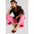New Free People Cras Samy Wide-Leg Pants $188 SMALL 36 Pink Classic Trousers