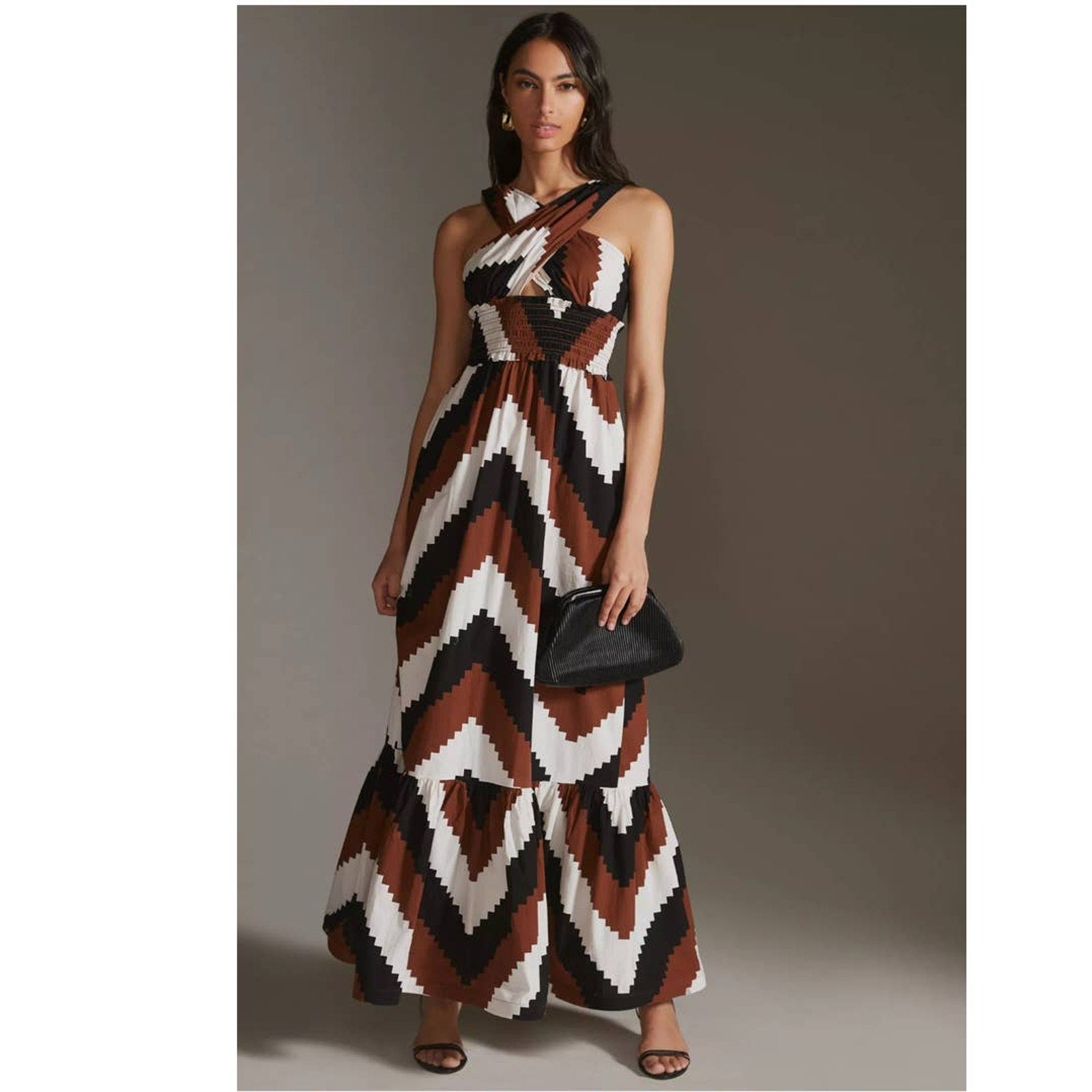 New Anthropologie Plenty by Tracy Reese Printed Halter Maxi Dress  $248 X-SMALL