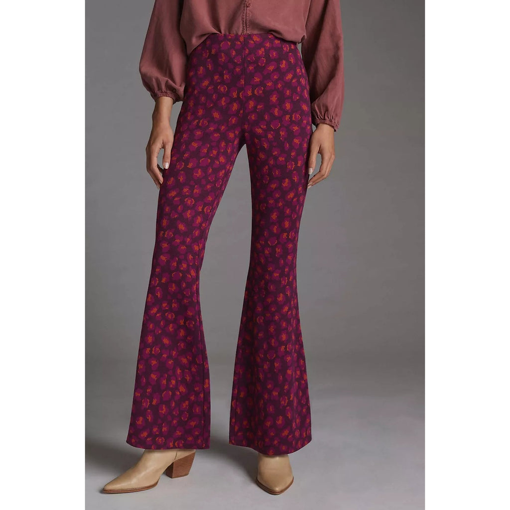 New Anthropologie Maeve Knit Flare Pants $130 X-SMALL Purple