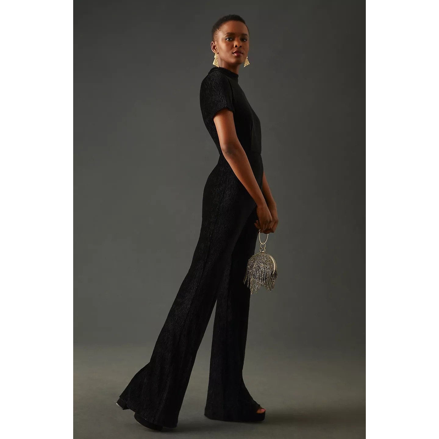 New Anthropologie by Hutch Knit Catsuit $188 SIZE 14 Black Jumpsuit Playsuit