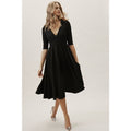 Anthropologie BHLDN Valdis Midi Dress $230 SIZE 2 Black Mother of The Bride