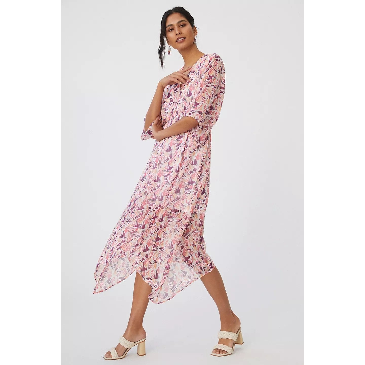 New Anthropologie Hutch Augusta Midi Dress  $198 SMALL PETITE Abstract