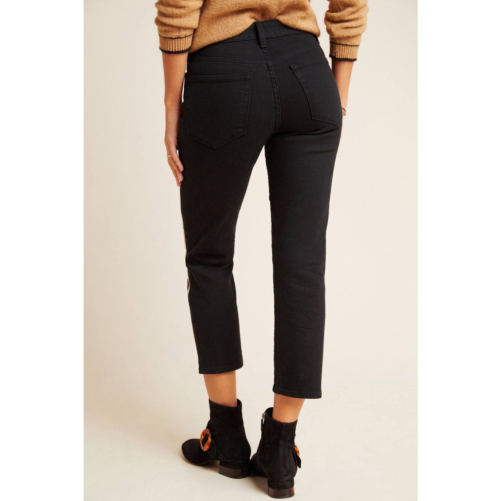 New Anthropologie Darria Striped Trousers by Velvet  $198  Size 26 Cropped Slim
