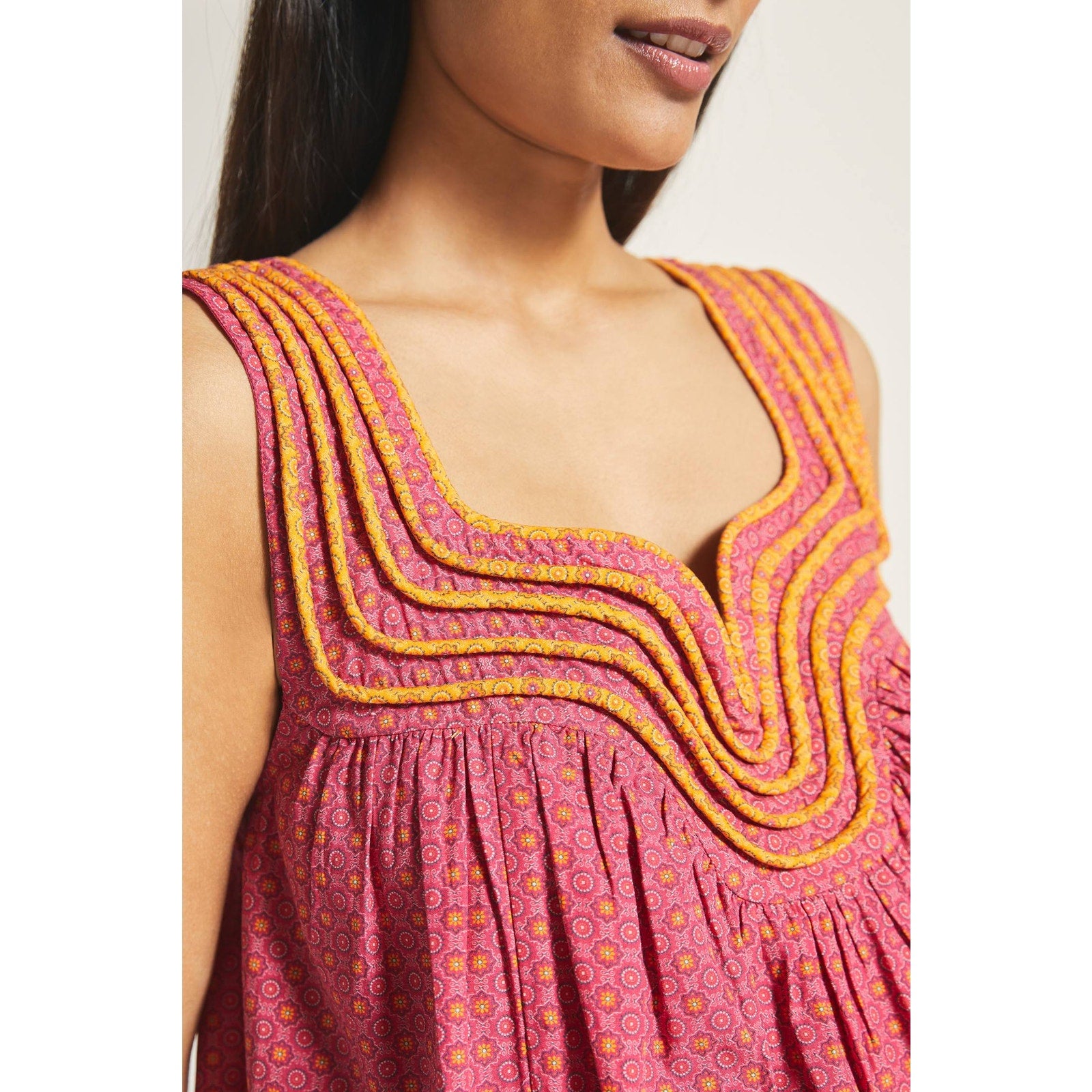 New Anthropologie Let Me Be Swing Tunic Dress $160 SMALL Pink