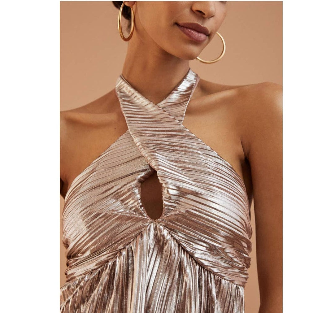Anthropologie Monte Shimmer V-Neck Tank