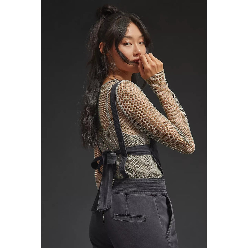 New Anthropologie Pilcro Puddle Jumpsuit $178 SIZE 25 Black
