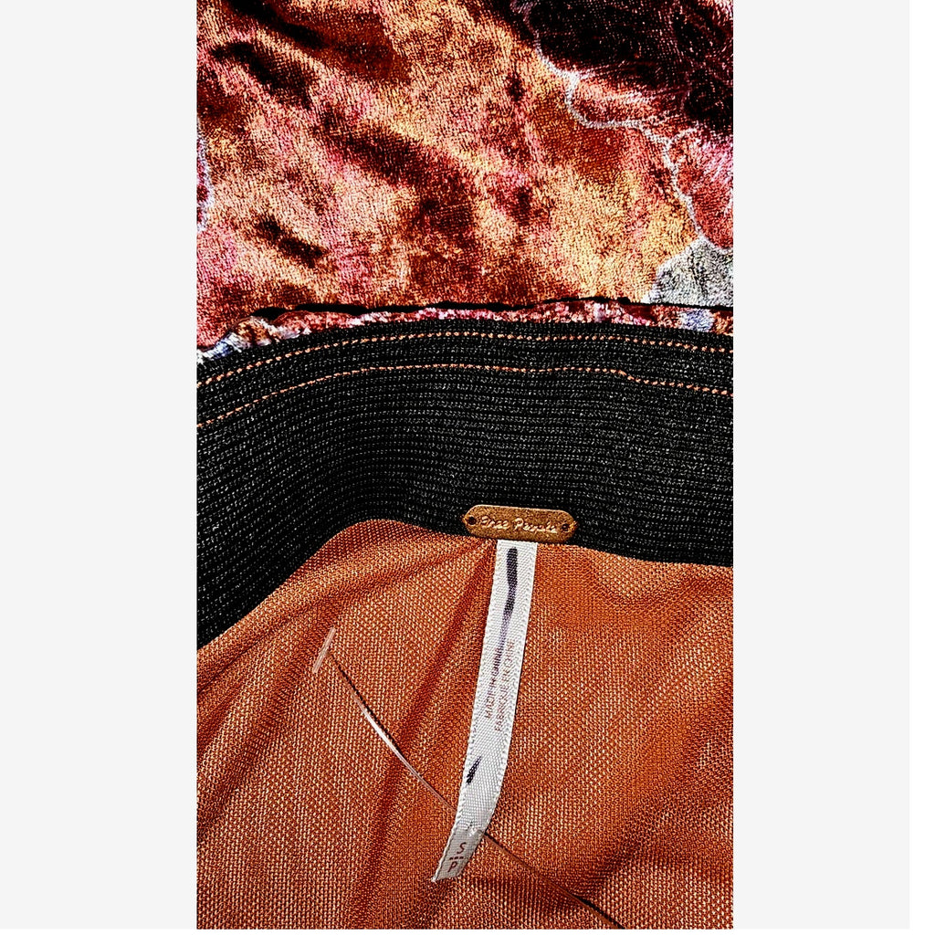 New Free People Poets Velvet Sarong Floral Midi Skirt $128 SMALL Rust