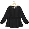 New Anthropologie Wynonna Lace Blouse by Daniel Rainn  $138 X-SMALL Black